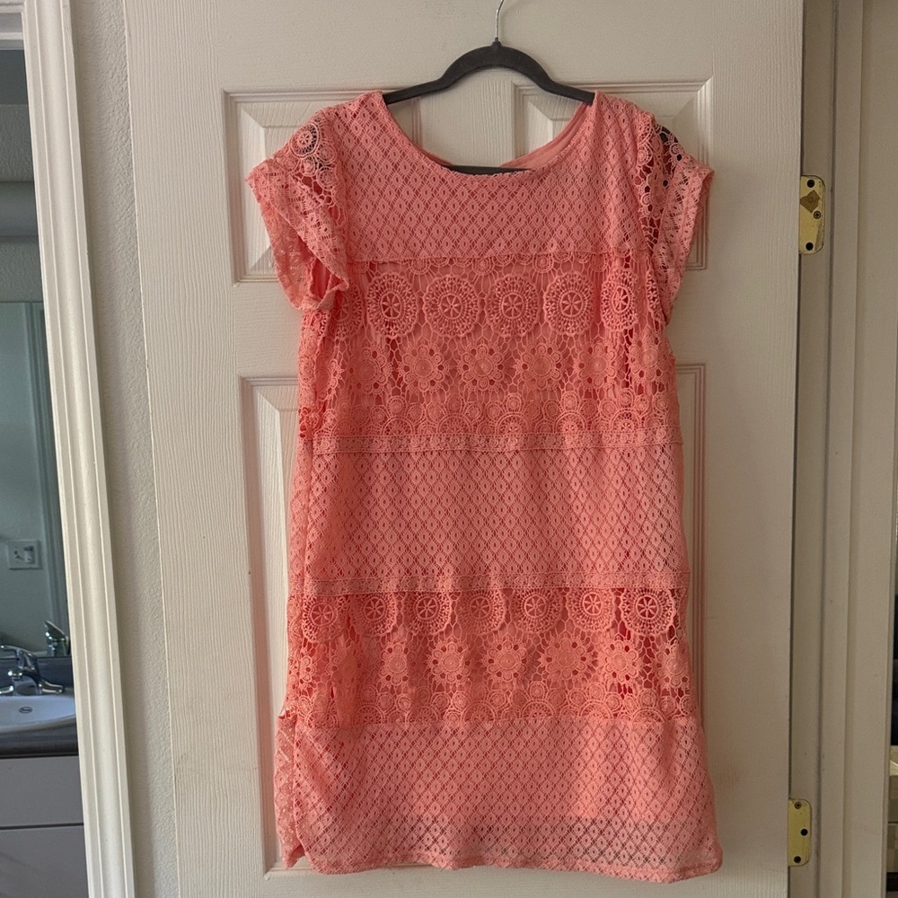 Target's Xhilaration Women's Coral Lace Dress